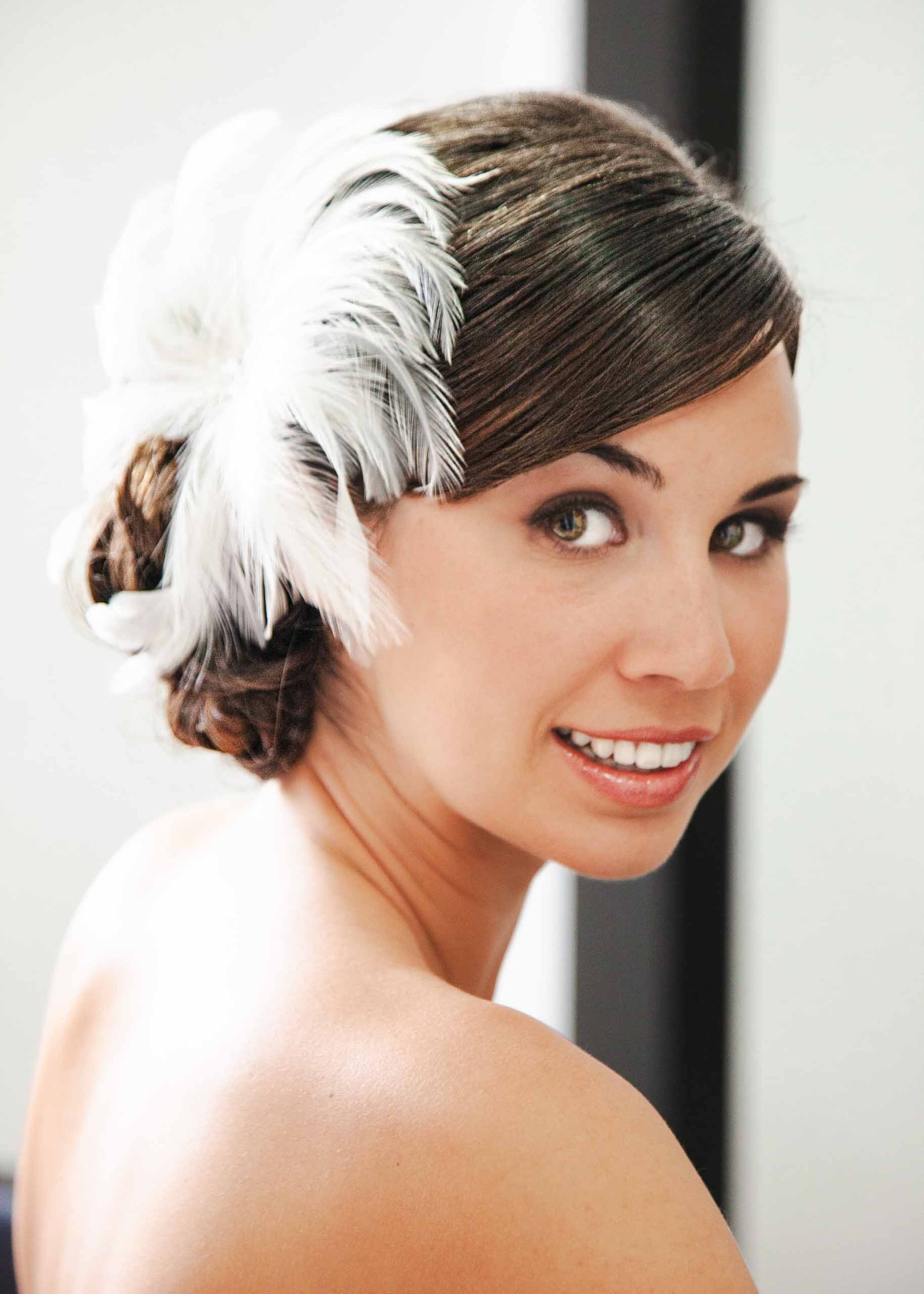 head shot if a smiling bride